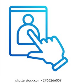 Job Application Icon - Outline Gradient Icons For Human Resources Management
