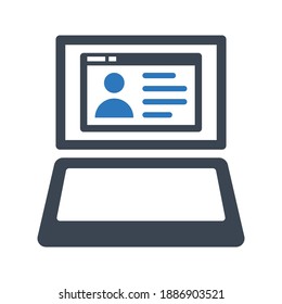 Job application icon (vector illustration)