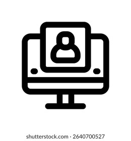 job application line icon. Clean and minimalist vector icon for websites, mobile apps, presentations, and logos. Fully scalable and customizable for any project.