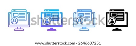 Job Application Multi Style Icon Set