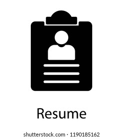 A job application resume of a candidate