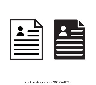 job application resume icon vector for websites