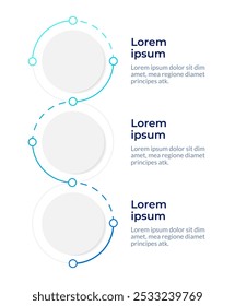 Job application steps infographic design template. Career path. Continuous development. Data visualization 3 options. Process vertical flow chart