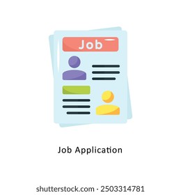 Job Application Vector Flat Icon Design illustration Symbol on White background EPS 10 File 