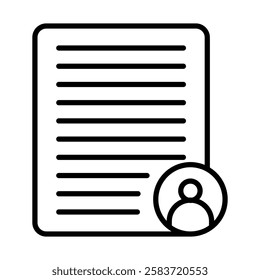 Job Application Vector Line Icon Design