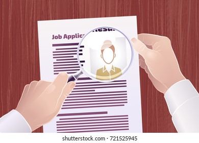 Job Application/Resume Search. Vector illustration on the subject of "Employment/Job Search".