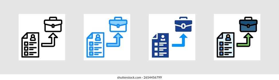 Conjunto de Colección de iconos de aplicaciones de trabajo Estilo múltiple