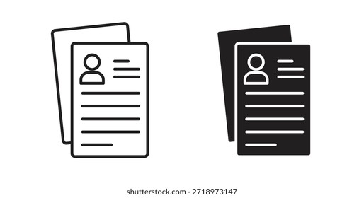 Ícone de solicitação de emprego. Símbolo, ilustração de logotipo. conjunto de ícones gráficos