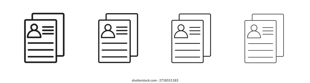 Job appslication icons, Set of linear icons. Black linear palm icons