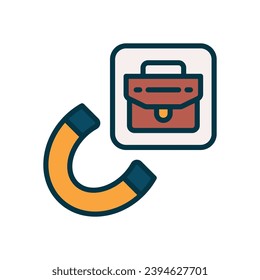job attraction icon. vector filled color icon for your website, mobile, presentation, and logo design.
