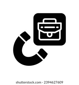 Symbol für die Anziehung von Arbeitsplätzen. Vektorsymbol für Ihre Website, Ihr Handy, Ihre Präsentation und Ihr Logo-Design.