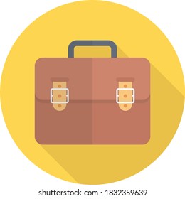 job bag  vector circle  flat icon 