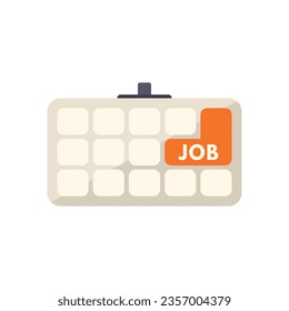 Job banner icon flat vector. Online search. Career people isolated