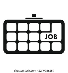 Icono de cartel de trabajo vector simple. Búsqueda en línea. Profesionales