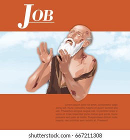 Job In Bible Suffer Illustration