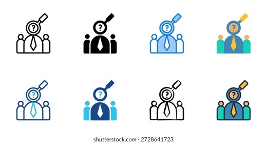 Jobboard-Symbole setzen mehrere Stilkollektionen. Bearbeitbarer Strich 
