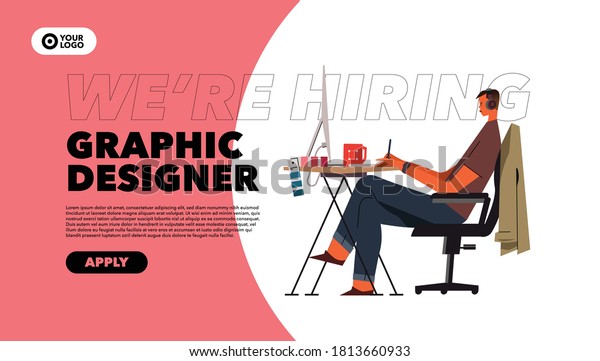 Job Board Template Hiring Graphic Designer
Flat Illustration