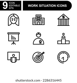 job and business icon or logo isolated sign symbol vector illustration - high quality black style vector icons