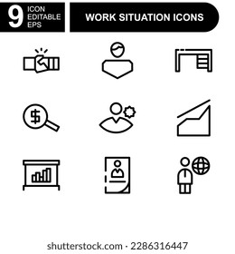 job and business icon or logo isolated sign symbol vector illustration - high quality black style vector icons