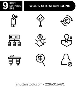 job and business icon or logo isolated sign symbol vector illustration - high quality black style vector icons