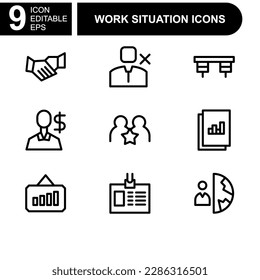 job and business icon or logo isolated sign symbol vector illustration - high quality black style vector icons