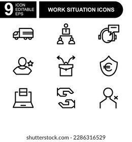 job and business icon or logo isolated sign symbol vector illustration - high quality black style vector icons