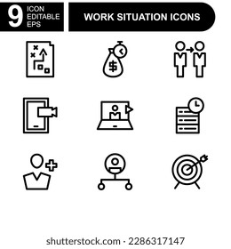 job and business icon or logo isolated sign symbol vector illustration - high quality black style vector icons