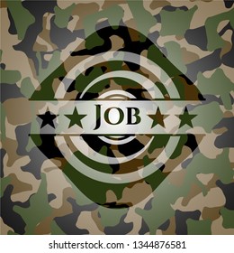 Job camouflaged emblem