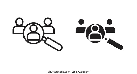 Job candidate icon elements. doodle graphics icons.