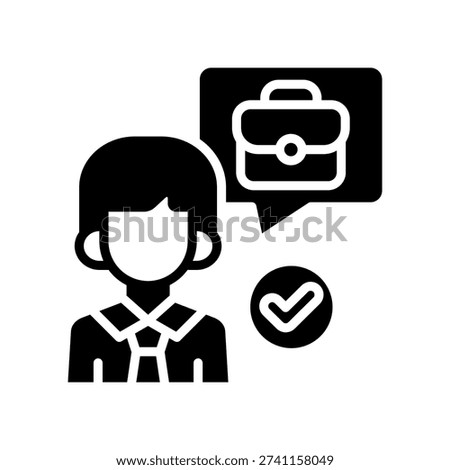 Job Candidate Icon Glyph Vector Illustration