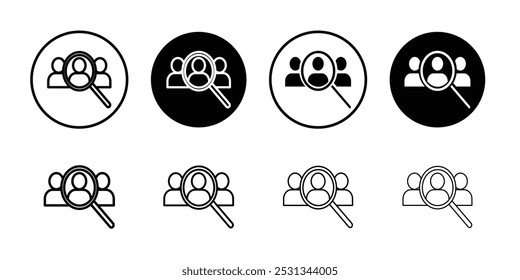 Job candidate icon linear logo isolated
