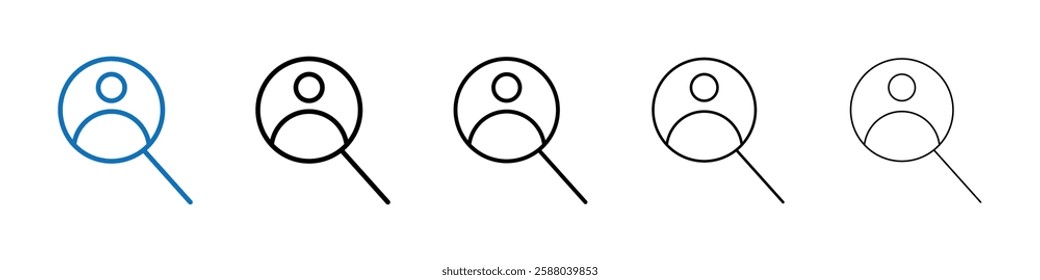 job candidate icon Outline vector logo for web ui