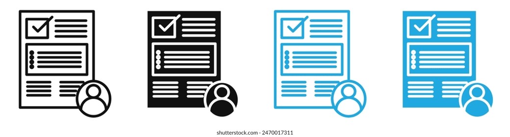 Job candidate icon representing recruitment and employment, suitable for HR departments and job search platforms