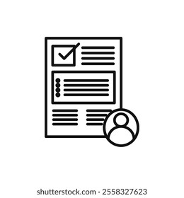 Job candidate icon Symbol mark in Outline style