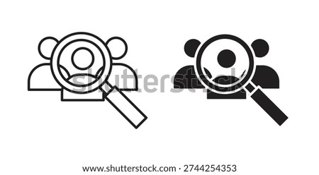 Job candidate icon Thin Collection. Editable Stroke. Suitable for Websites