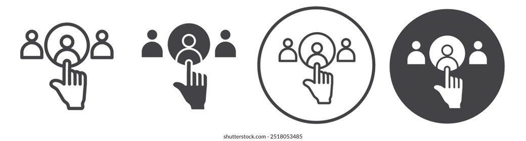 Job candidate icon thin line illustration