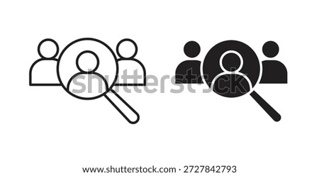 Job candidate icons. Outline icons vector collection. flat illustrations