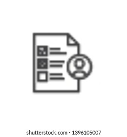 Job candidate line icon. linear style sign for mobile concept and web design. Employee professional skills outline vector icon. Symbol, logo illustration. Pixel perfect vector graphics