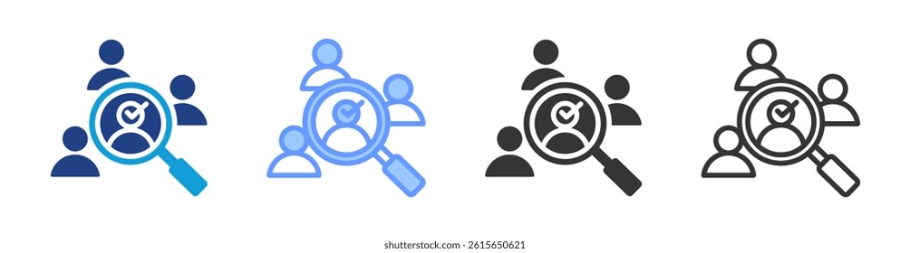 Job Candidates icon set multiple style collection