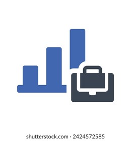 Icono de la carrera laboral, gráficos vectoriales
