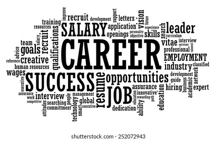 Job Career Opportunity Word Cloud Illustration