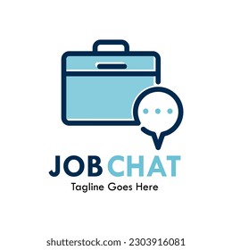 Design-Logo-Vorlage für Job-Chat