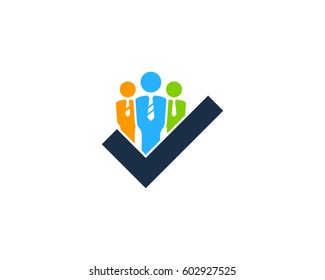 Job Check Logo Design Element