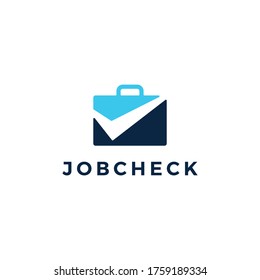 ilustración de icono vectorial del logotipo de comprobación de trabajo