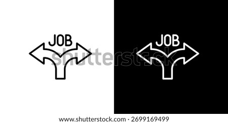 Job Choices Navigating Career Paths and Opportunities - Decision Making Icon