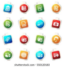 Job color icon for web sites and user interfaces