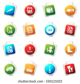 Job color icon for web sites and user interfaces