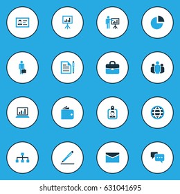 Job Colorful Icons Set. Collection Of Local Area, Analytics, Badge And Other Elements. Also Includes Symbols Such As World, Access, Chat.