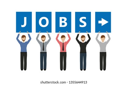 job concept with business men vector illustration EPS10