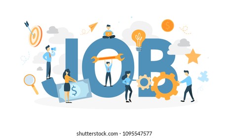 Job concept illustration. Idea of working and developing.